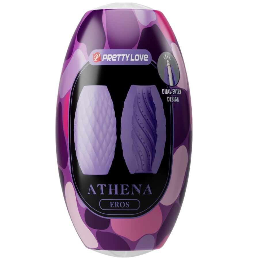 PRETTY LOVE - ATHENA EROS SILIKONOWY MASTURBATOR DLA MĘŻCZYZN FIOLETOWY