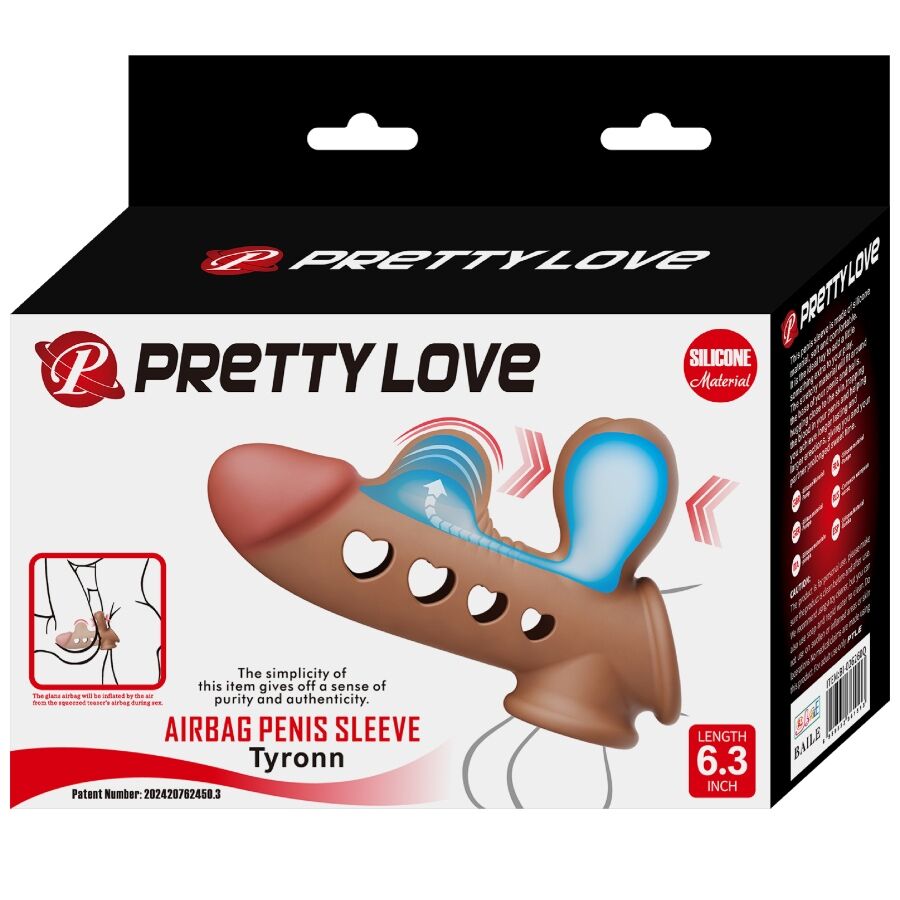 PRETTY LOVE - NAKŁADKA NA PENISA TYRONN Z AIRBAGIEM