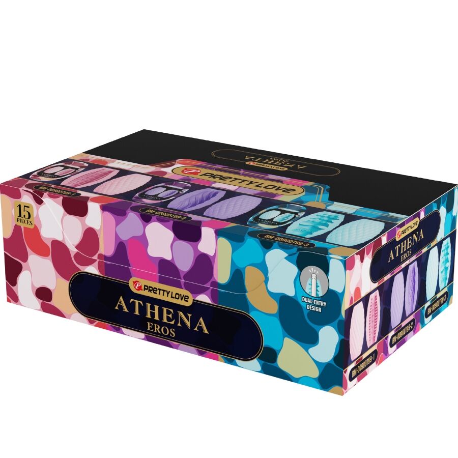 PRETTY LOVE - ATHENA EROS PACK 15 RÓŻNYCH MASTURBATORÓW DLA MĘŻCZYZN