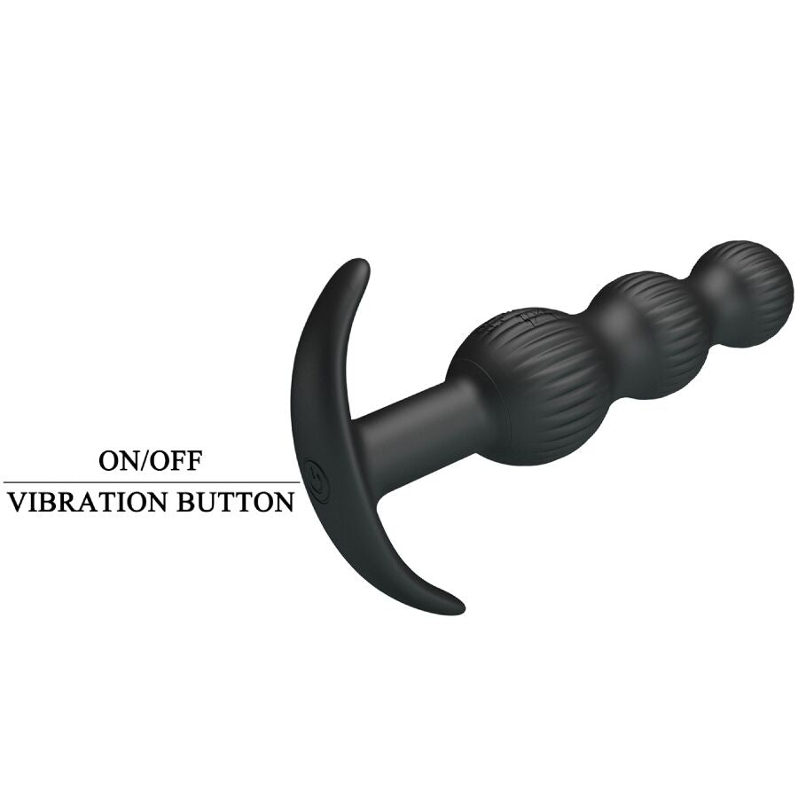 PRETTY LOVE - WIBRATOR ANALNY SIDNEY 10 WIBRACJI CZARNY