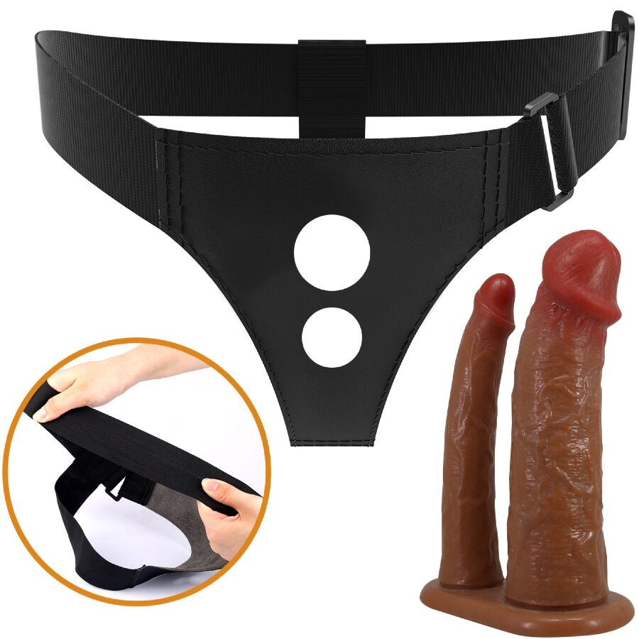 PRETTY LOVE - KEAVEN HARNESS MAJTKI UNIWERSALNE I WYGODNE PODWÓJNE DILDO