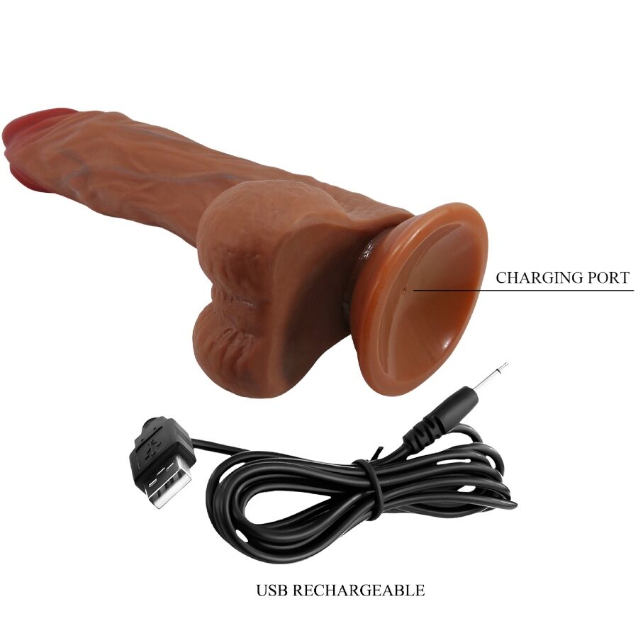 BAILE - REALISTYCZNE DILDO CALISTO 24 CM W KOLORZE CIELISTYM