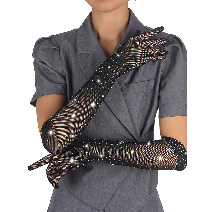 SUBBLIME - 957469SHINE PRZEZROCZYSTE RĘKAWICZKI CZARNE S/M