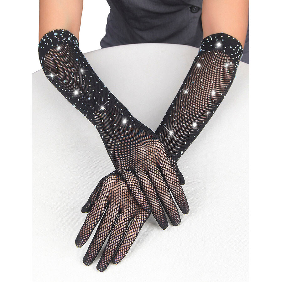 SUBBLIME - 957469SHINE PRZEZROCZYSTE RĘKAWICZKI CZARNE S/M