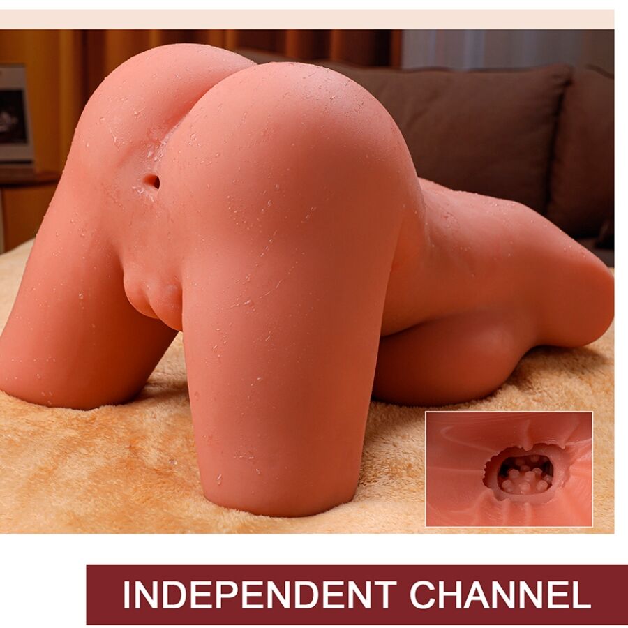 XISE - LALKA EROTYCZNA MIAH DAMSKI KORPUS Z WIBRUJĄCYM I PCHAJĄCYM DILDO 55 CM
