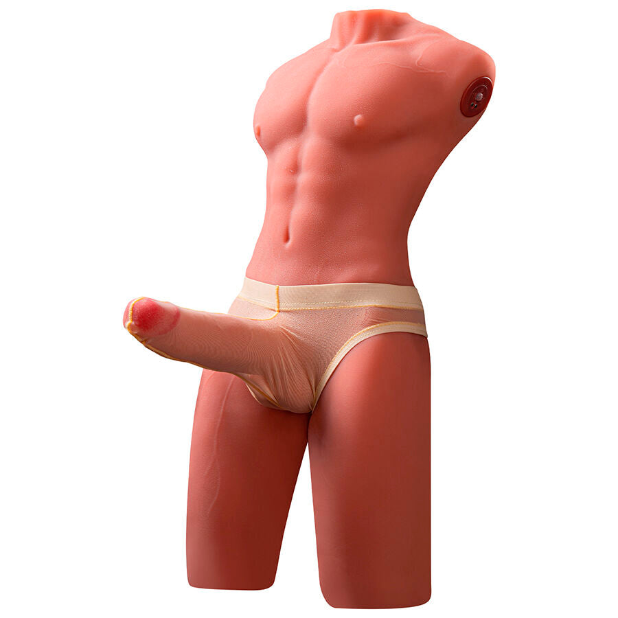 XISE - JASON REALISTYCZNY MĘSKI TORSO DO POŁOWY Z FUNKCJĄ PCHANIA I WIBRACJI 55 CM