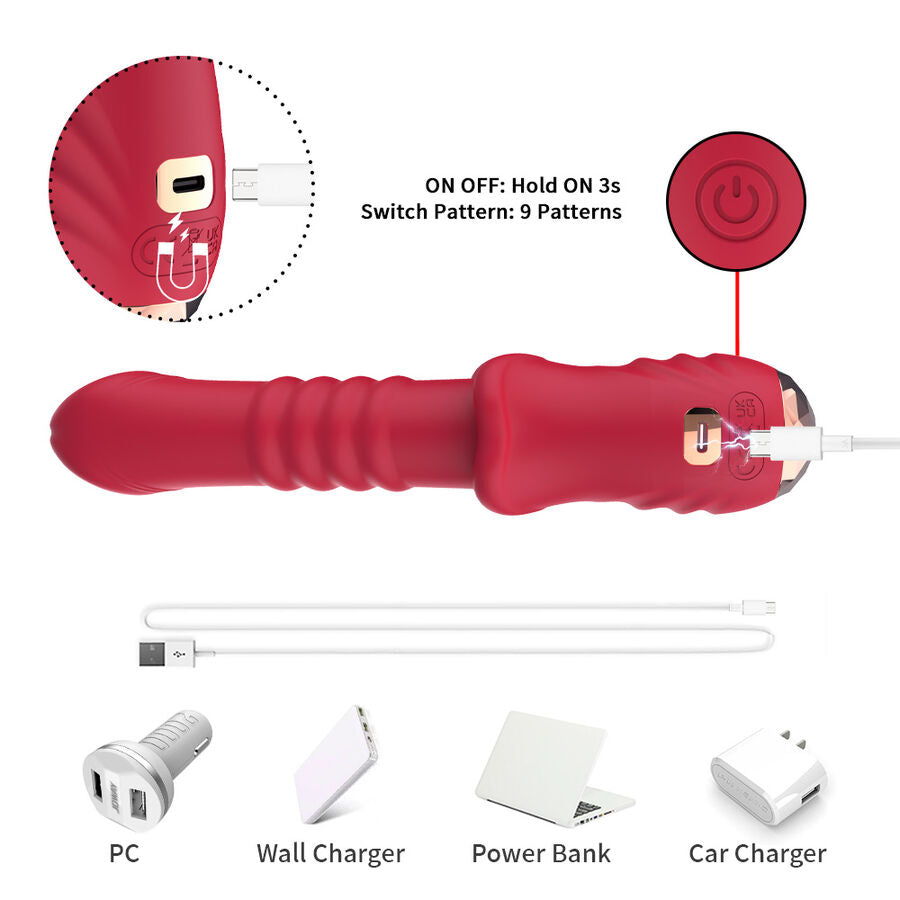 ARMONY – POINT A STYMULUJĄCY WIBRATOR DILDO CZERWONY