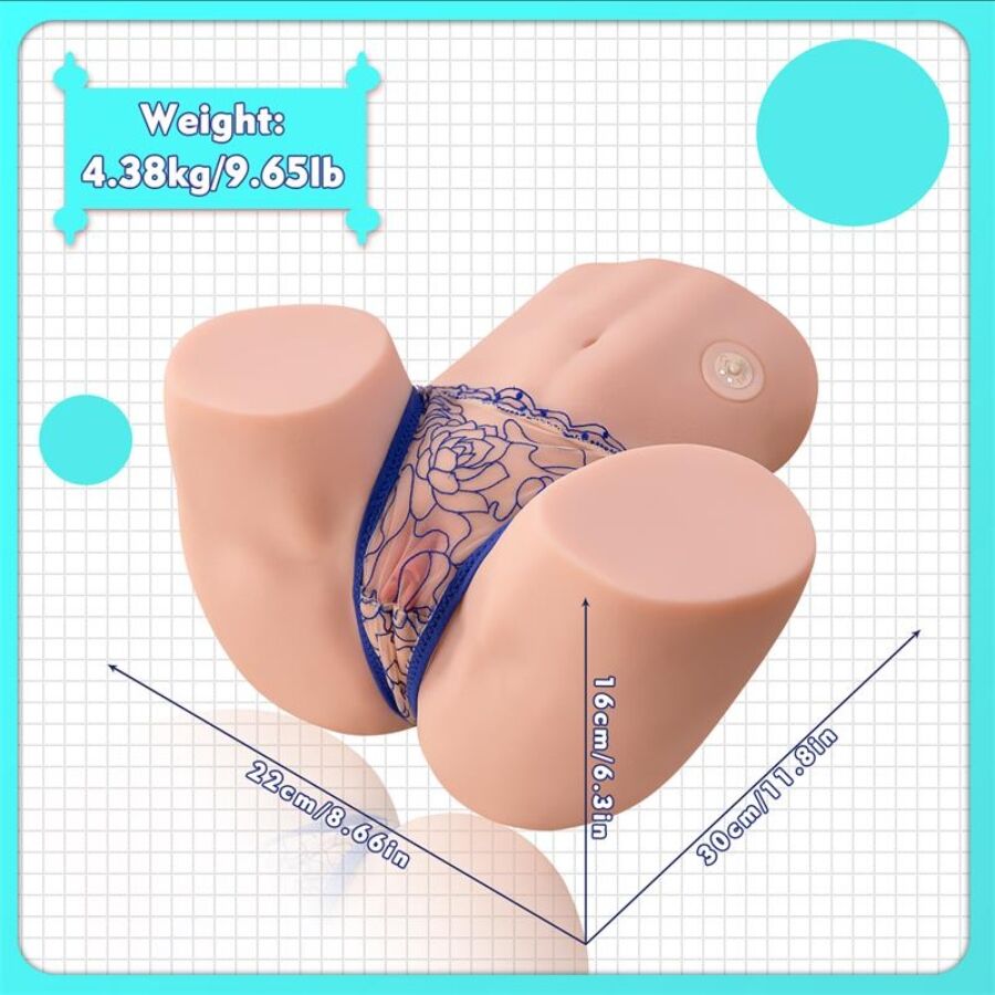 XISE - MAYA REALISTYCZNY MASTURBATOR WAGINALNY I ANALNY Z WIBRACJAMI I FUNKCJĄ SSANIA 4.5 KG