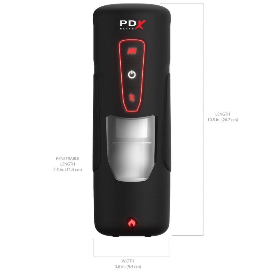 PDX ELITE - MILK ME HOTTER AUTOMATYCZNY MASTURBATOR Z FUNKCJĄ WIBRACJI, PCHNIĘĆ I EFEKTEM GRZANIA