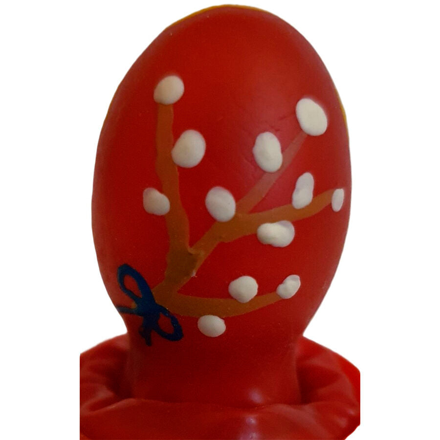 CONDOMERIE - RĘCZNIE MALOWANE PREZERWATYWY-GADŻETY CZERWONE JAJKO WIELKANOCNE