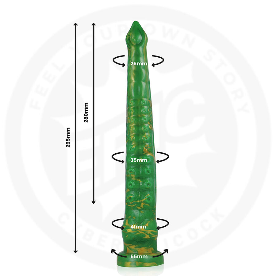 EPICZNY - DILDO HYLOS ZIELONY BŁYSK