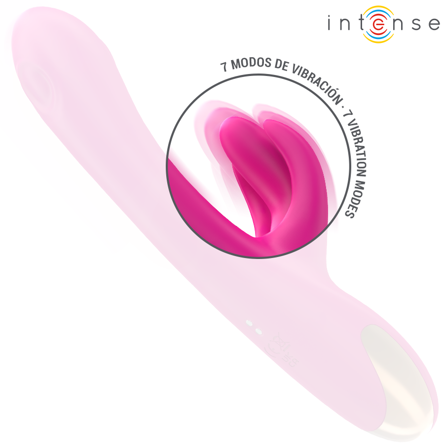 INTENSE - BRYTYJSKI WIELOFUNKCYJNY WIBRATOR KRÓLICZEK 23 CM RÓŻOWY