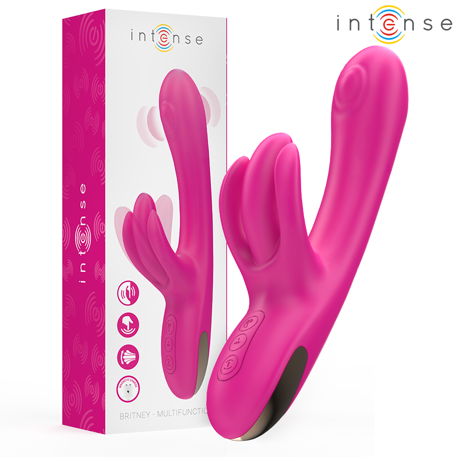 INTENSE - BRYTYJSKI WIELOFUNKCYJNY WIBRATOR KRÓLICZEK 23 CM RÓŻOWY