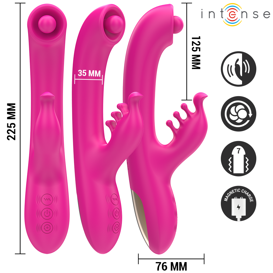INTENSE - CHRISTINA WIELOFUNKCYJNY WIBRATOR KRÓLICZEK 22,5 CM RÓŻOWY