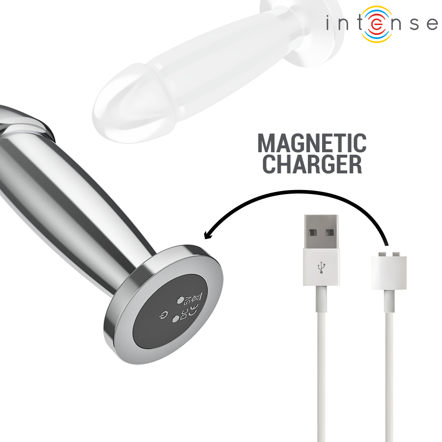 INTENSE - ANAL PLUG 10 VIBRATIONS METAL DILDO WITH REMOTE CONTROL M