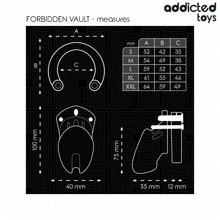 ADDICTED TOYS ZABLOKOWANE - ZABRONIONA SKRYTKA KLATKA NA PENISA 10 CM