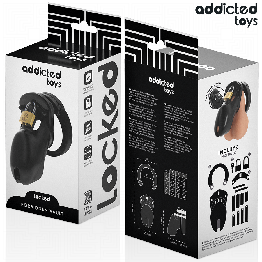 ADDICTED TOYS ZABLOKOWANE - ZABRONIONA SKRYTKA KLATKA NA PENISA 10 CM