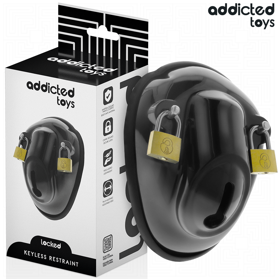 ADDICTED TOYS LOCKED — KAJDANKI NA PENISA BEZ KLUCZYKÓW 11.5 CM