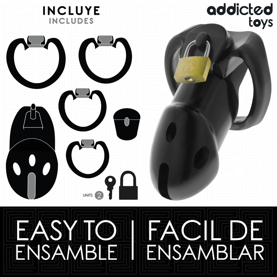 ADDICTED TOYS LOCKED - NIENARUSZONA KLATKA NA PENISA 9.8 CM