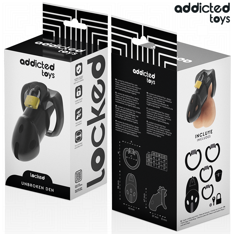 ADDICTED TOYS LOCKED - NIENARUSZONA KLATKA NA PENISA 9.8 CM