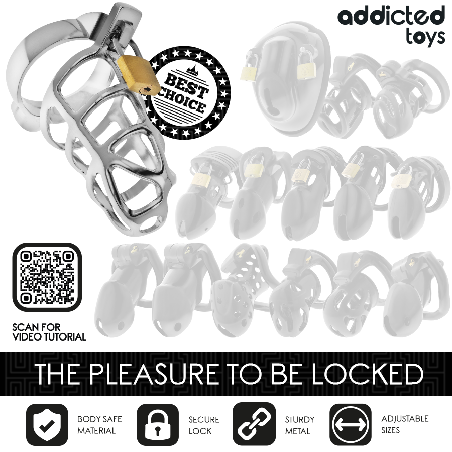 ADDICTED TOYS ZABLOKOWANE - SREBRNA KONSOLA NA PENISA METALOWA ROZMIAR M