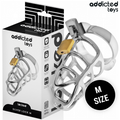 ADDICTED TOYS ZABLOKOWANE - SREBRNA KONSOLA NA PENISA METALOWA ROZMIAR M