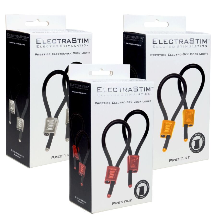 ELECTRASTIM - PRESTIGE ELECTRA LOOPS REGULOWANE KÓŁKA NA PENISA CZERWONE