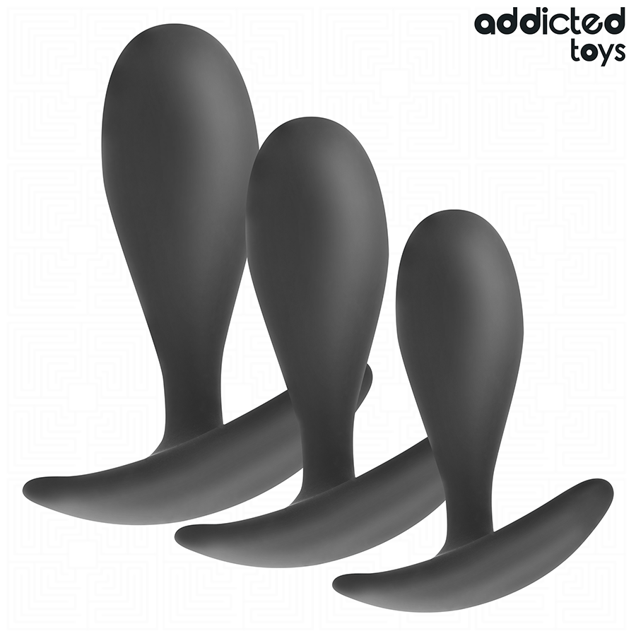 ADDICTED TOYS - ZESTAW 3 KORKÓW ANALNYCH SILIKONOWYCH MODEL 2