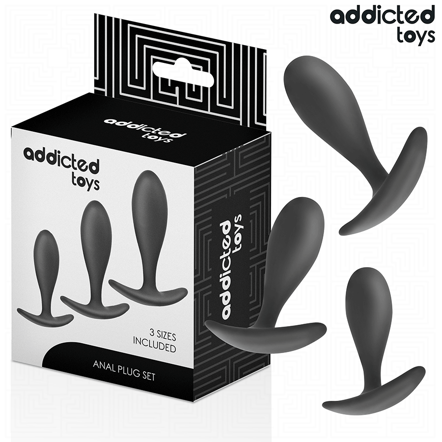 ADDICTED TOYS - ZESTAW 3 KORKÓW ANALNYCH SILIKONOWYCH MODEL 2
