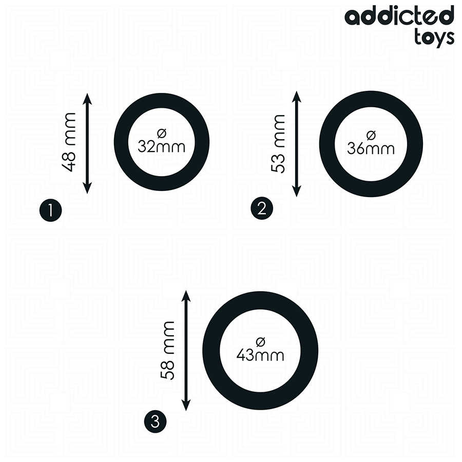ADDICTED TOYS – ZESTAW SILIKONOWYCH PIERŚCIENI MODEL 1