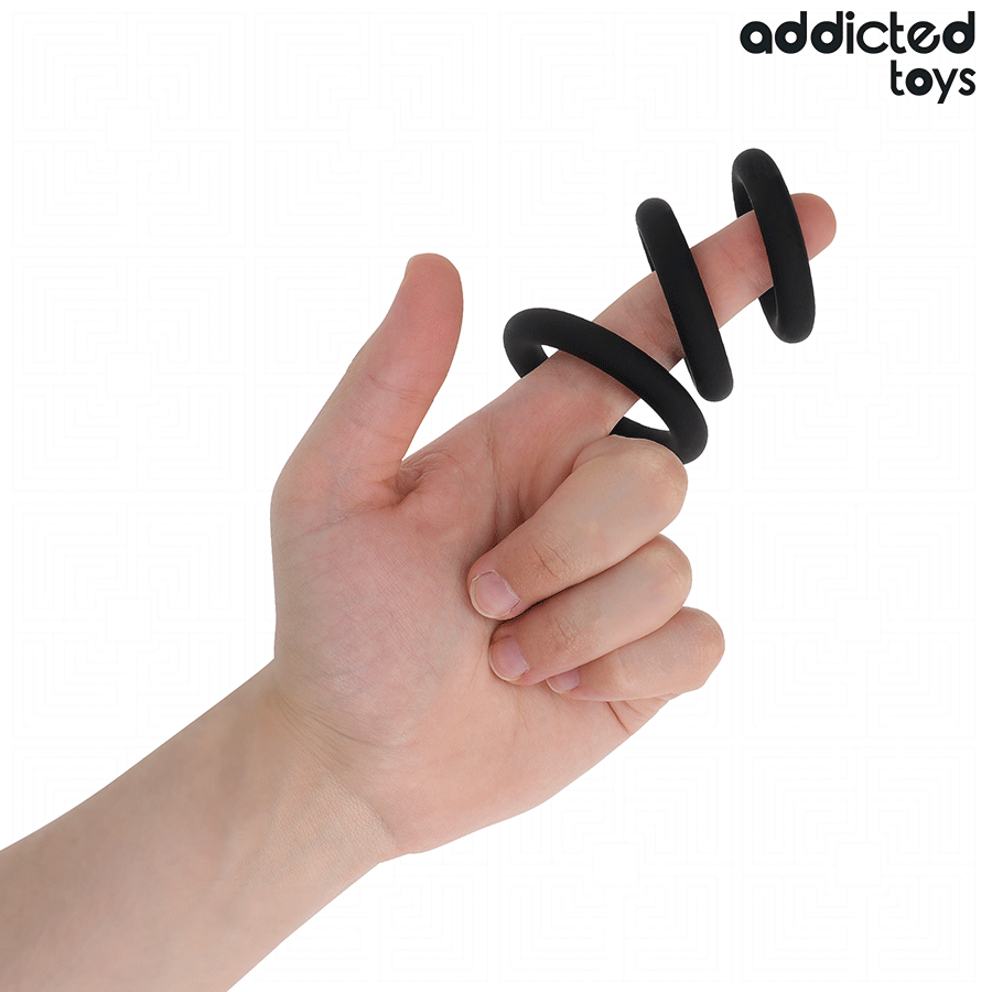ADDICTED TOYS – ZESTAW SILIKONOWYCH PIERŚCIENI MODEL 1