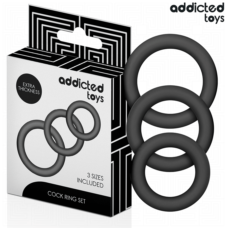 ADDICTED TOYS – ZESTAW SILIKONOWYCH PIERŚCIENI MODEL 1