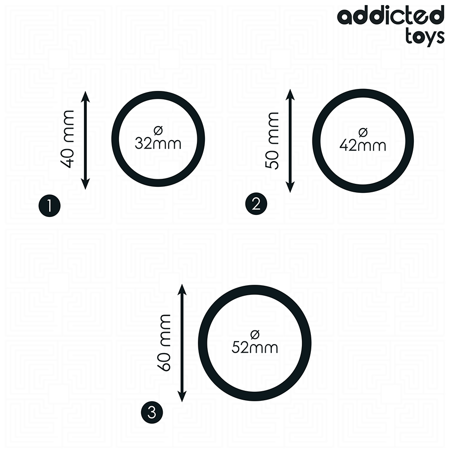 ADDICTED TOYS - ZESTAW SILIKONOWYCH PIERŚCIENI MODEL 2