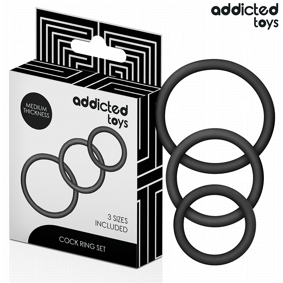 ADDICTED TOYS - ZESTAW SILIKONOWYCH PIERŚCIENI MODEL 2