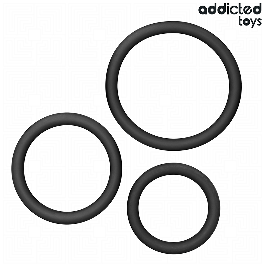 ADDICTED TOYS - ZESTAW SILIKONOWYCH PIERŚCIENI MODEL 2