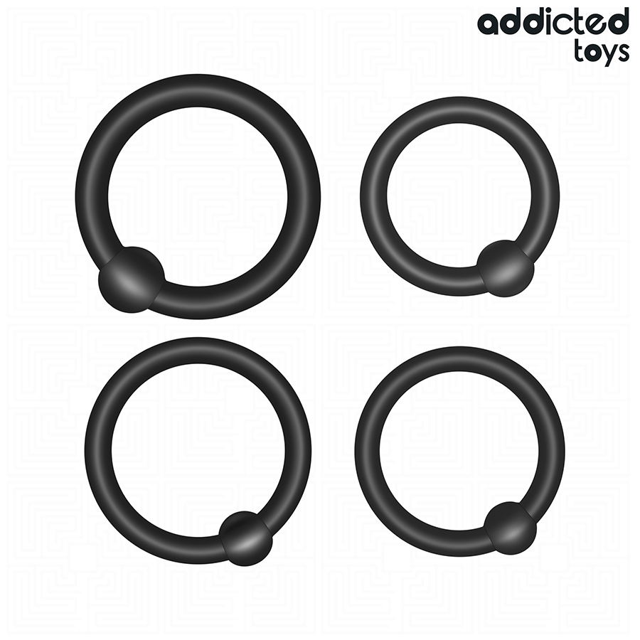 ADDICTED TOYS - ZESTAW SILIKONOWYCH PIERŚCIENI UCISKOWYCH