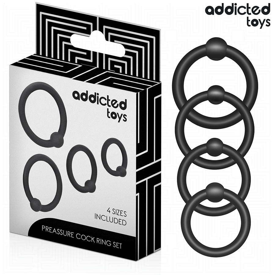 ADDICTED TOYS - ZESTAW SILIKONOWYCH PIERŚCIENI UCISKOWYCH