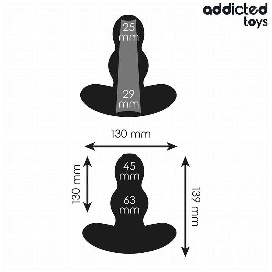 ADDICTED TOYS - PUSTY KOREK ANALNY SILIKONOWY ROZMIAR XL 13.9 CM
