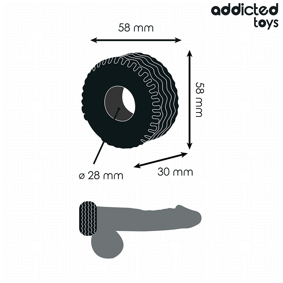 ADDICTED TOYS - BARDZO GRUBY PIERŚCIEŃ NA PENISA