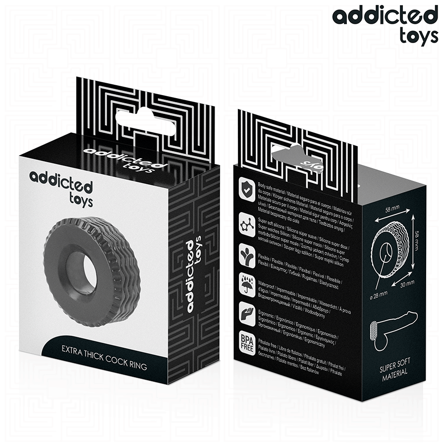 ADDICTED TOYS - BARDZO GRUBY PIERŚCIEŃ NA PENISA