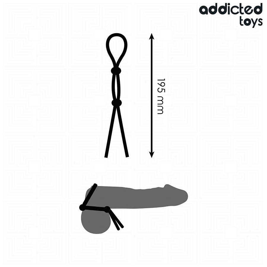 ADDICTED TOYS - SILIKONOWA UPRZĄŻ DLA PODWÓJNEJ PĘTLI NA PENISA
