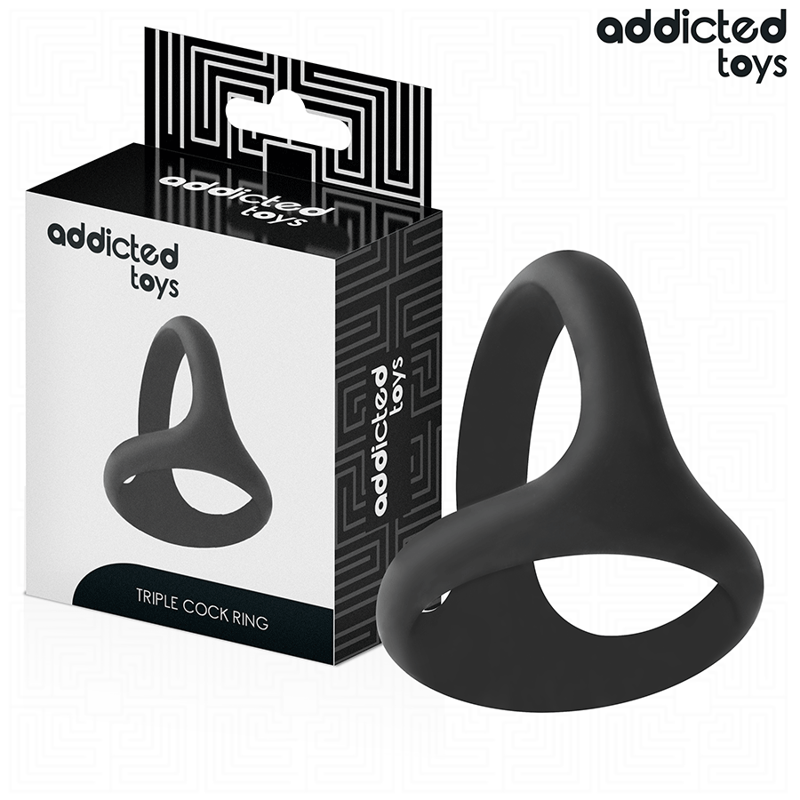 ADDICTED TOYS - GRUBY POTRÓJNY PIERŚCIEŃ NA PENISA