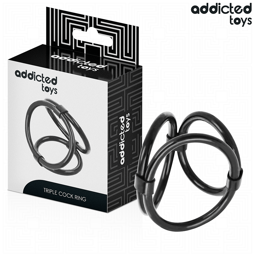 ADDICTED TOYS - POTRÓJNY PIERŚCIEŃ NA PENISA