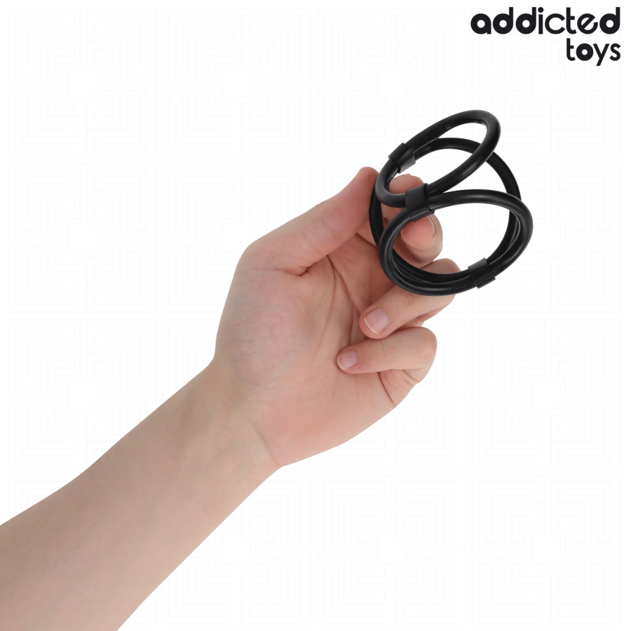 ADDICTED TOYS - POTRÓJNY PIERŚCIEŃ NA PENISA