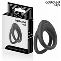 ADDICTED TOYS - PODWÓJNY PIERŚCIEŃ EREKCYJNY O DWOJAKIEJ FAKTURZE