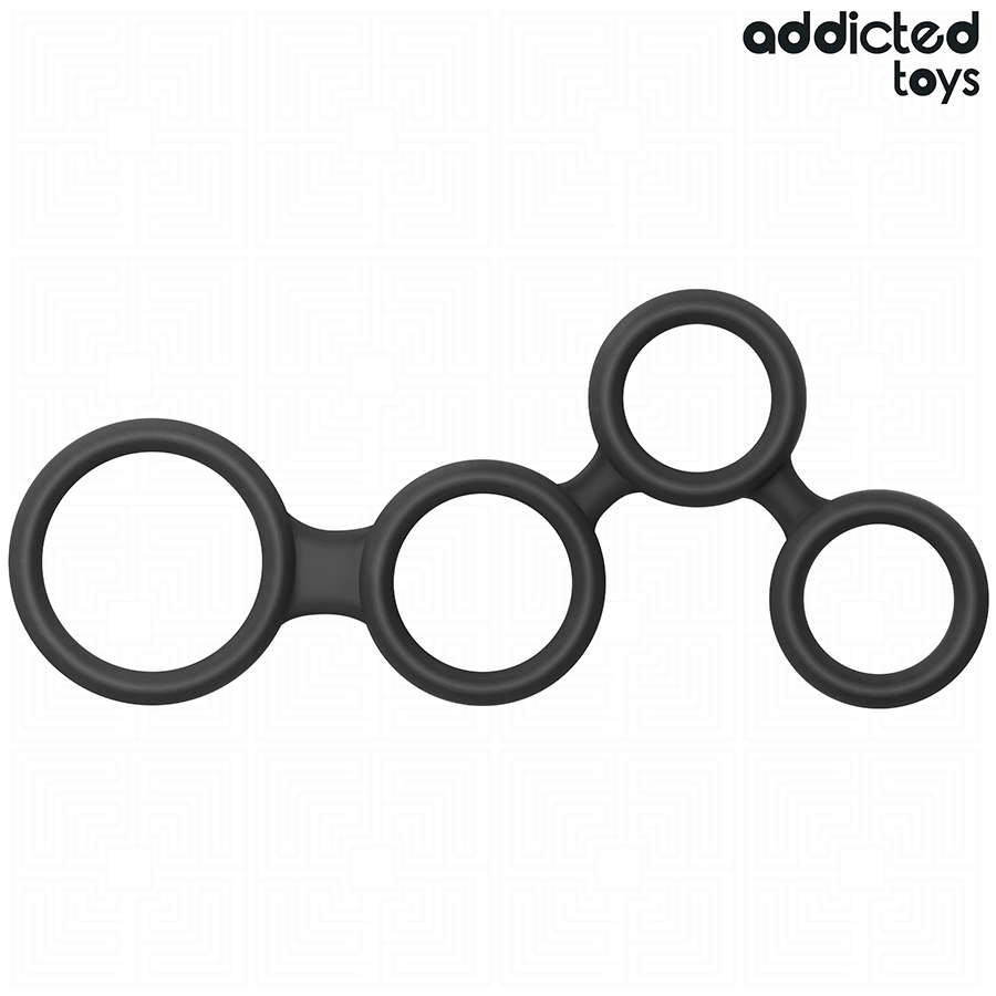 ADDICTED TOYS - PIERŚCIEŃ NA PENISA Z PRZEGRÓDKAMI NA JĄDRA
