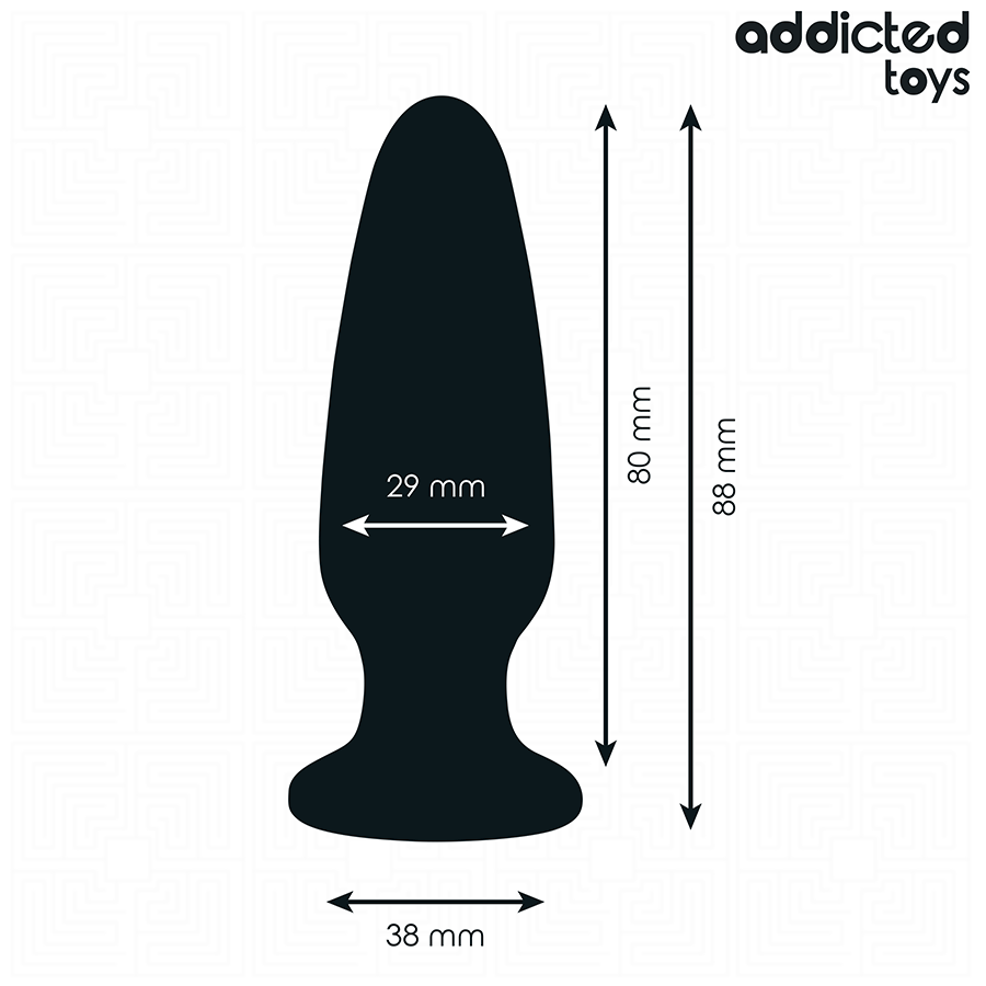ADDICTED TOYS - KOREK ANALNY Z KLEJNOTEM SILIKONOWY ROZMIAR S 8,8 CM