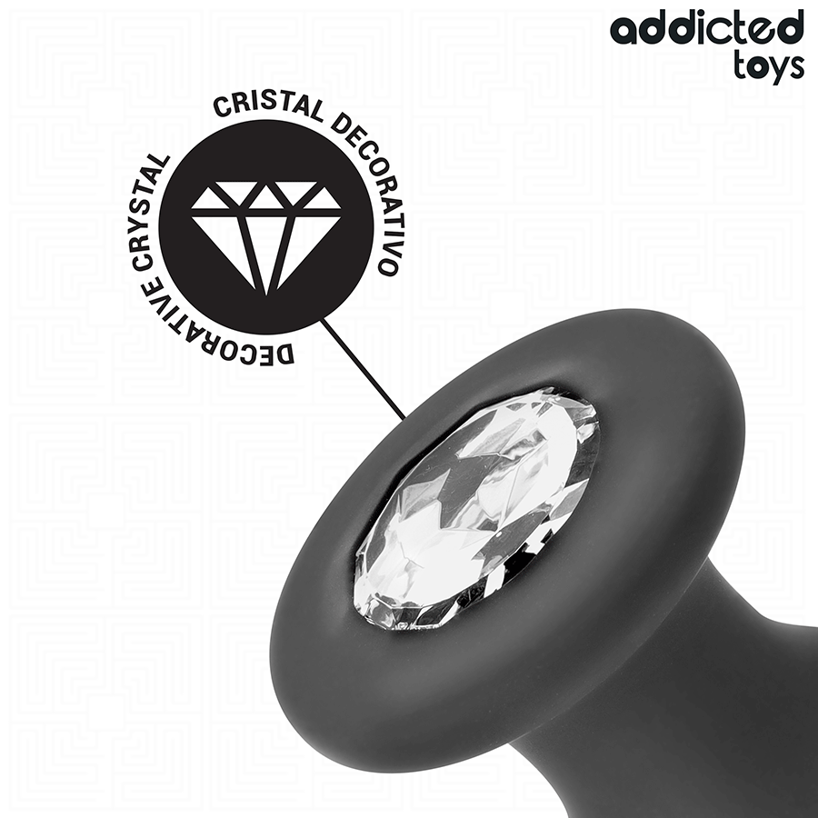 ADDICTED TOYS - KOREK ANALNY Z KLEJNOTEM SILIKONOWY ROZMIAR S 8,8 CM
