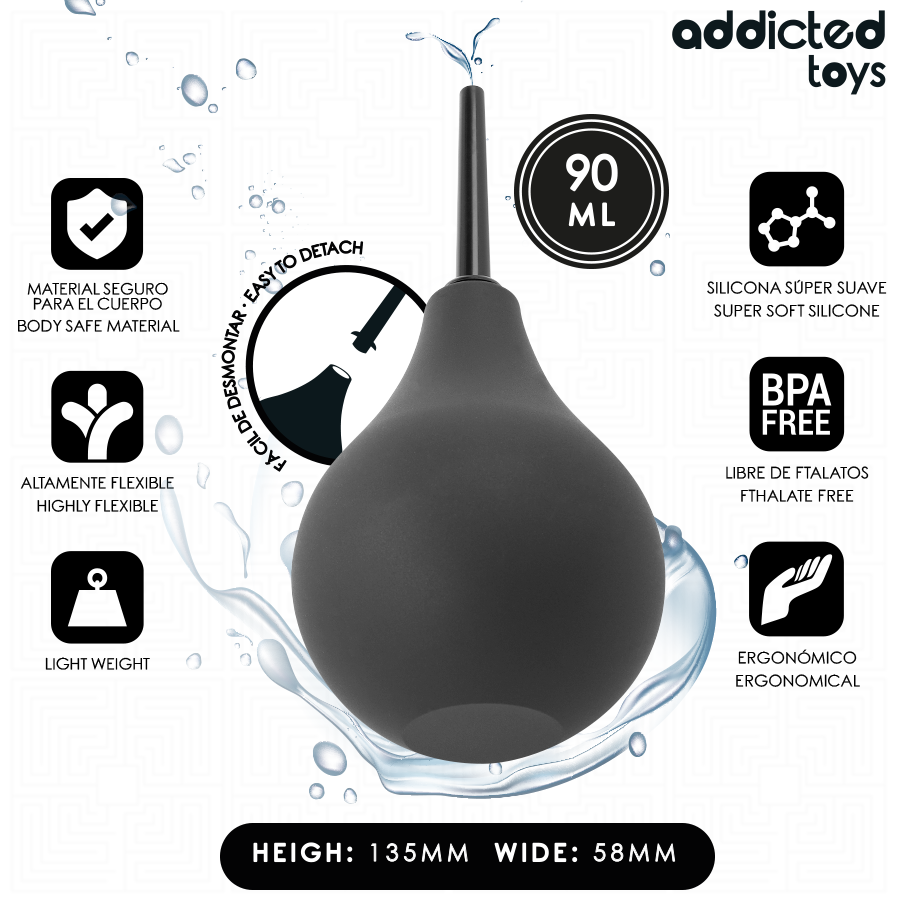 ADDICTED TOYS - PODRÓŻNY ANALNY ŚRODEK CZYSZCZĄCY ROZMIAR S 90 ML