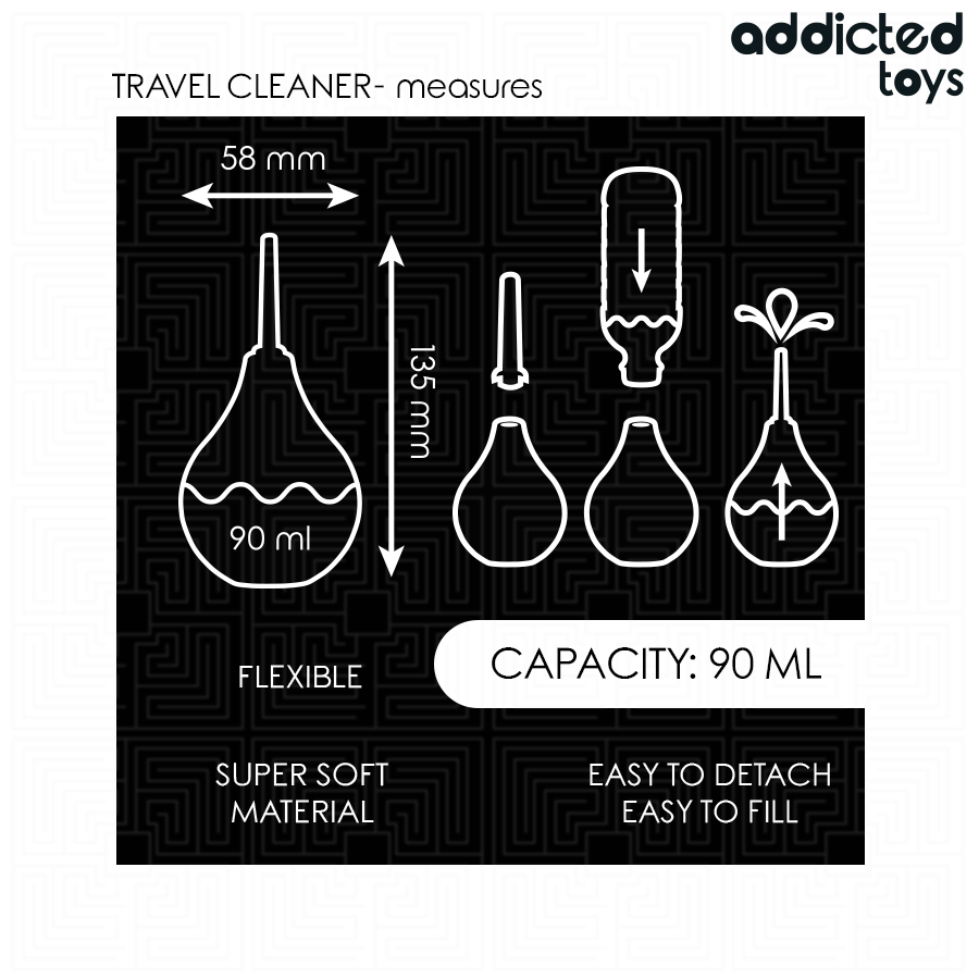 ADDICTED TOYS - PODRÓŻNY ANALNY ŚRODEK CZYSZCZĄCY ROZMIAR S 90 ML